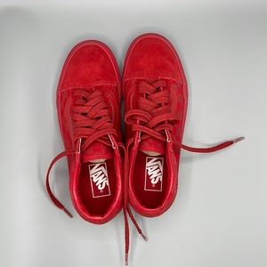 Vans Men’s Sz 6.5/Women’s Sz 8 Old Skool Tonal Checkerboard Racing Toro Red